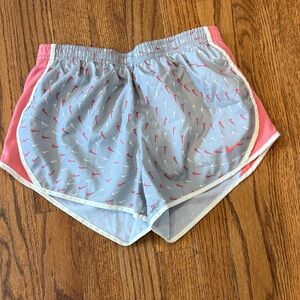 Nike Girl’s Gray and Pink Athletic Shorts size M